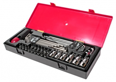 Набор инструментов 40 предметов TORX, HEX (ключи, головки) в кейсе JTC 36876