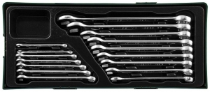 Набор комбинированных ключей 6-24 мм, 16 предметов (ложемент) JONNESWAY