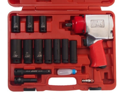 Набор инструментов для шиномонтажа (с пневмогайковертом JTC-5812) 15 предметов в кейсе JTC 36925