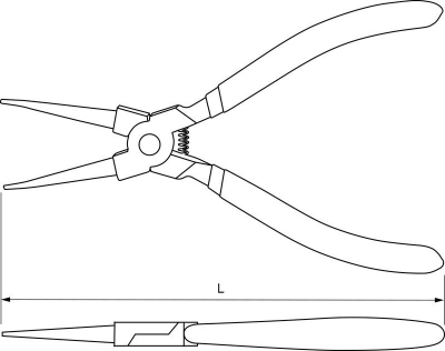 Щипцы для стопорных колец «прямой сжим» 180 мм Thorvik IRSP180 23297