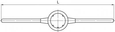 Вороток-держатель для плашек круглых ручных Ф20х5 мм 37821