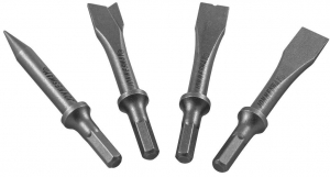 Комплект коротких зубил для пневматического молотка (JAH-6833H), 4 предмета JONNESWAY