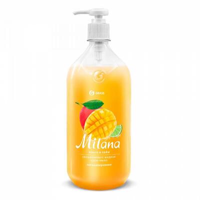 Мыло-крем жидкое Milana 1л с дозатором GRASS манго и лайм 41166