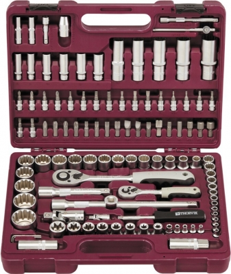 Набор инструмента универсальный 1/4", 1/2"DR с головками торцевыми MultiProf, 108 предметов 27113