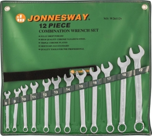 Набор ключей гаечных комбинированных в сумке, 8-22 мм, 12 предметов JONNESWAY