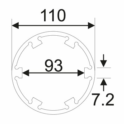 Головка ступичная для оси передней 6Т, d=110мм, L=80мм (MAN TGA) JTC 38687