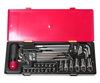 Набор инструментов 40 предметов TORX, HEX (ключи, головки) в кейсе JTC 10760