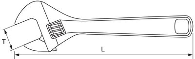 Ключ разводной 300 мм Thorvik AJW300 14019