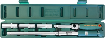 T02170 Ключ баллонный инерционный с динамометрической рукояткой, 70-170 Нм и головками торцевыми в наборе, 17, 19, 21 мм 40261