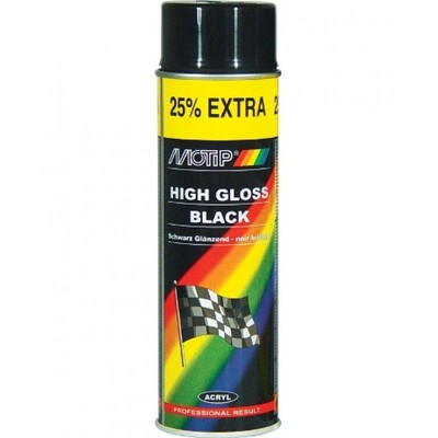 Краска Motip черная глянцевая 500мл (аэрозоль) 41379