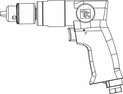 Дрель пневматическая с реверсом, 1800 об/мин, патрон 10 мм Thorvik 23331