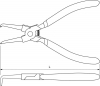 Щипцы для стопорных колец «загнутый сжим» 180 мм Thorvik IRBP180 23299