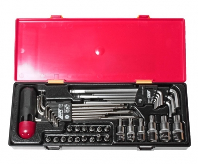 Набор инструментов 40 предметов TORX, HEX (ключи, головки) в кейсе JTC 36877