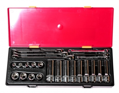 Набор инструментов 24 предмета TORX (ключи E6-E24, головки E10-E24) в кейсе JTC 36857